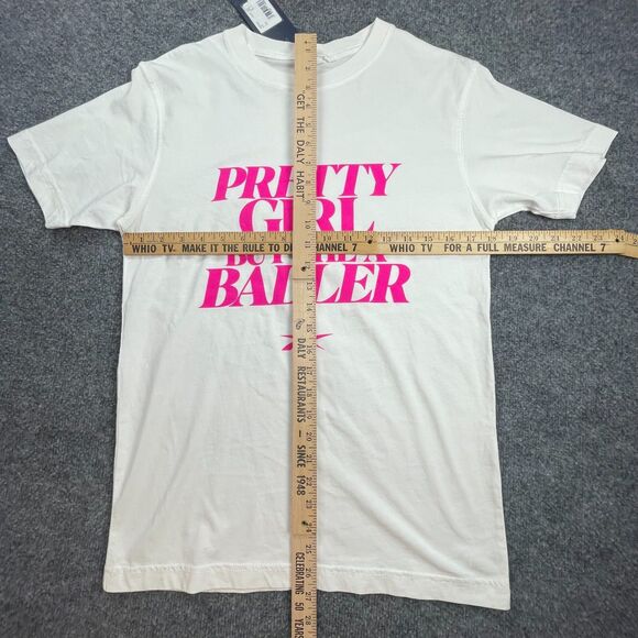 Reebok Top Womens Small White Baller Basketball Sports Angel Reese WNBA NWT - Picture 6 of 6